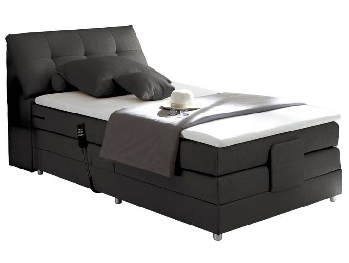 Esposa Boxspringbett CARPINO, grau, Stoff