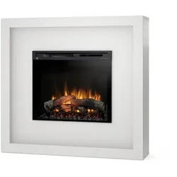 OutInFire LITOS – Freistehender elektrischer LED-Kamin, Mattweiß,  28"