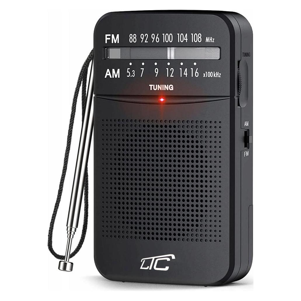 LTC portable pocket radio LEGA, AM/FM, mini jack, black (AM, FM) (62176703)
