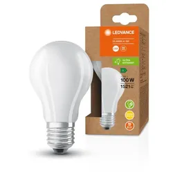 Ledvance E27 Besonders effiziente & leistungsstarke LED Lampe Classic matt 7,2W wie 100W 3000K warmweißes Licht für die Wohnung