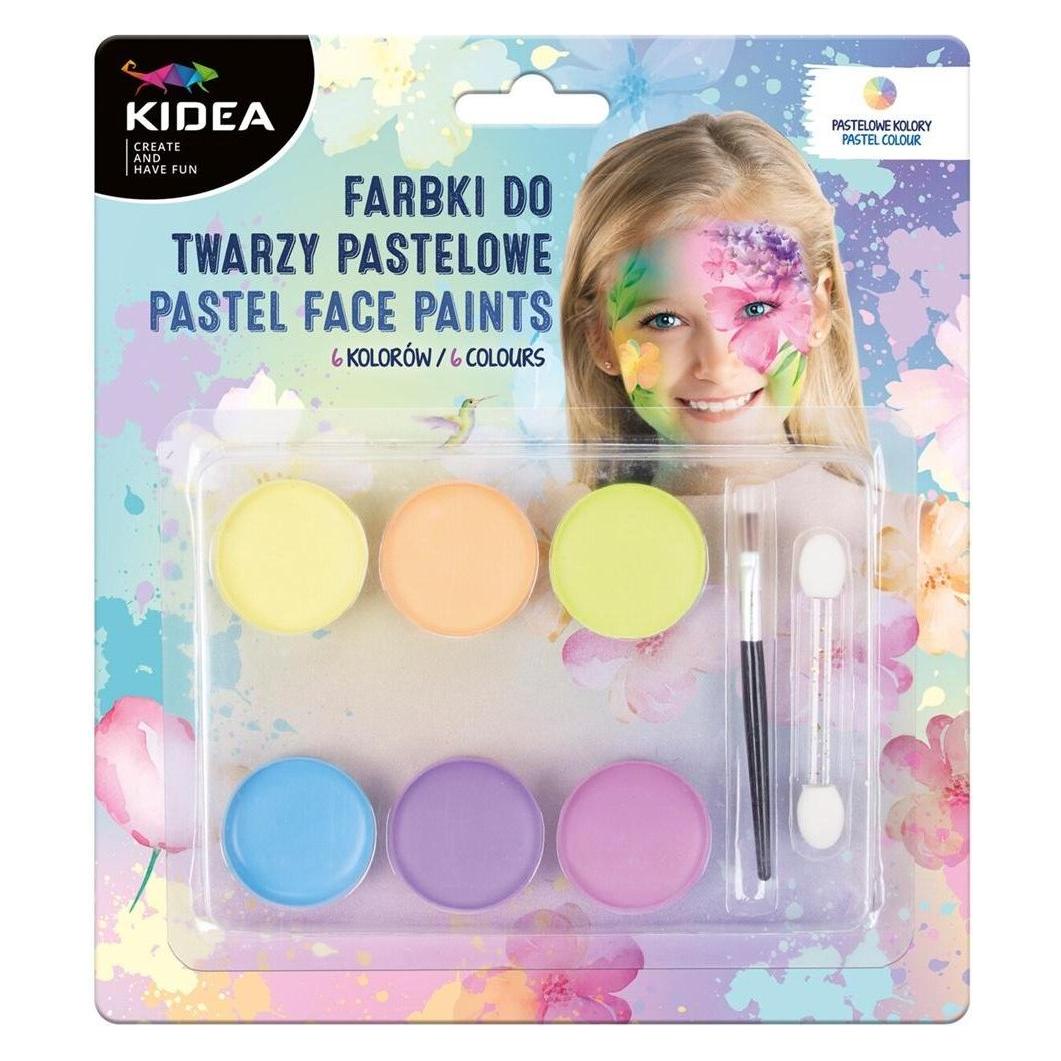 Derform Pastell-Gesichtsfarben 6 Farben KIDEA (41918473)