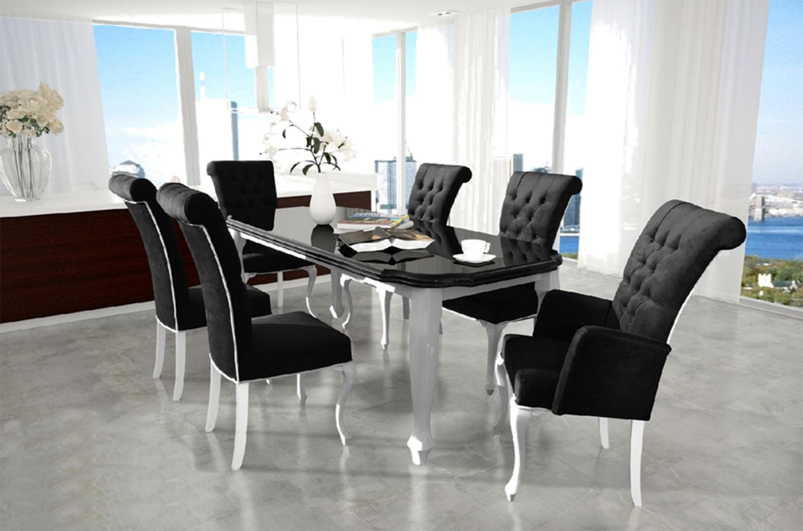 Set van 6 Chesterfield Designer Polsterstoelen Ralf