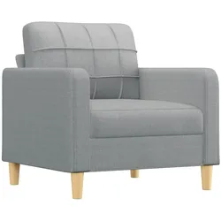 vidaXL Sofasessel Hellgrau 60 cm Stoff