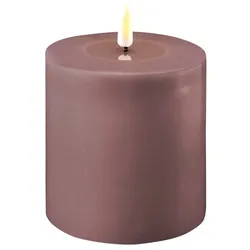 Stumpenkerze LED helles lila 10 x 10cm