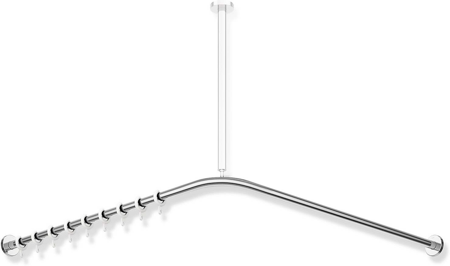 HEWI System 900 Vorhangstange für Duschwanne 200 x 200 cm