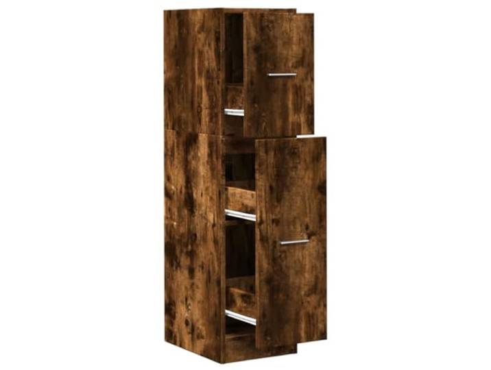 YUTAASU Apothekerschrank Räuchereiche 30x41x118 cm Holzwerkstoff