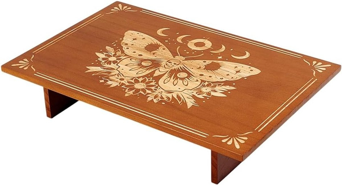Butterfly Stages Houten Tafel voor Meditatie en Altar Decoratie, B: 30 cm, D: 20 cm