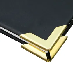 100 Buchecken, PS 30, Schenkellänge 30 mm, vermessingt, 100 Stück, Metall, gold