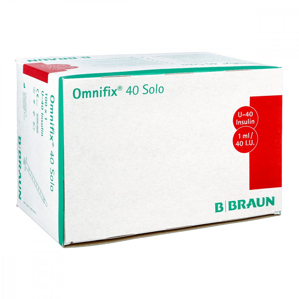 B. Braun Melsungen AG Ominifix Solo 40 Insulin Einmalspritzen 02040630