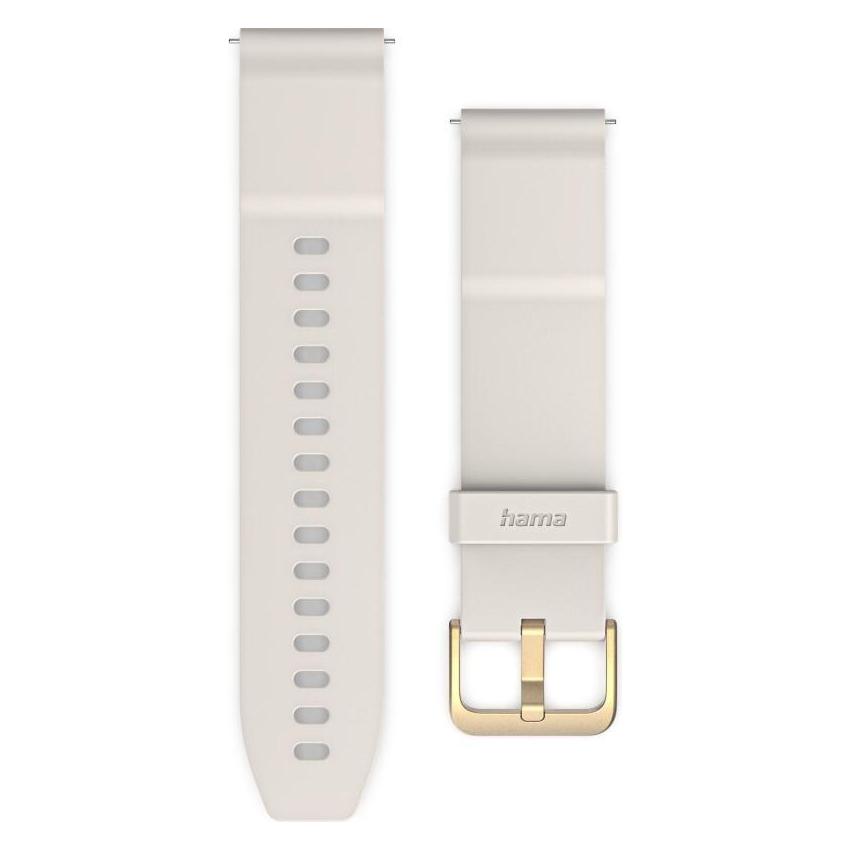 Hama Bezahlarmband, NFC, kontaktlos bezahlen, für Uhr/Smartwatch, 20 mm, Beige (20 mm, Silikon) (00178658)