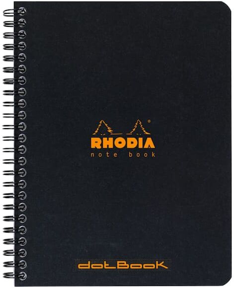 Rhodia NoteBook wire black A5+ ruled 5st