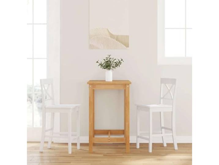 TEKGHUT Barhocker 2 STK. Weiß Massivholz Gummibaum Mit Rückenlehne, Ergonomisches Design, Stoßfest, Langlebig, Für Esszimmer und Wohnzimmer