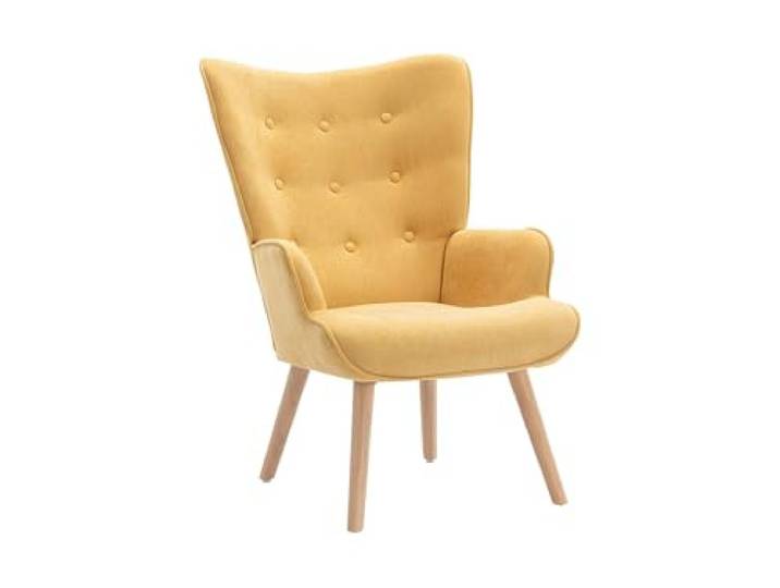 Vente-unique Sessel - Stoff - Senfgelb - VATELY