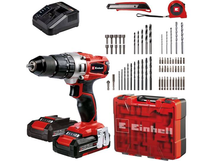 Einhell Power X-Change Akku-Schlagbohrschrauber TE-CD 18/2 Li-i +64 (2x2,0 Ah)