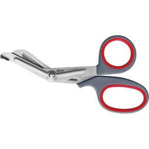 Clauss Verbandschere Titanium silber/grau/rot 18cm, aus Edelstahl, für Rechtshänder