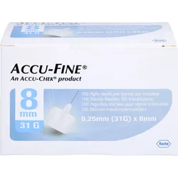 Accu-Fine Sterile Nadeln für Insulinpens 8 Mm 100 ST