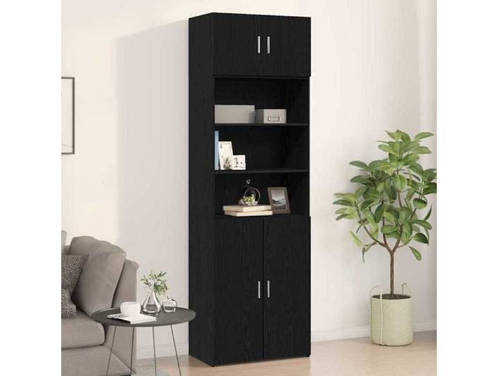 (ON SALE)Meuble Salon/Rangement Cuisine - Meuble mural - Chêne noir - 70x42.5x40 cm Bois d'ingénierie EU654723