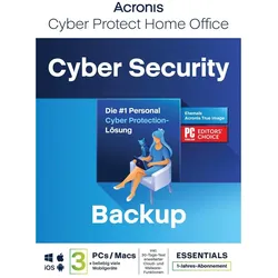 Acronis Cyber Protect Home Office Essentials (3 Geräte - 1 Jahr) für Android & iOS & Windows