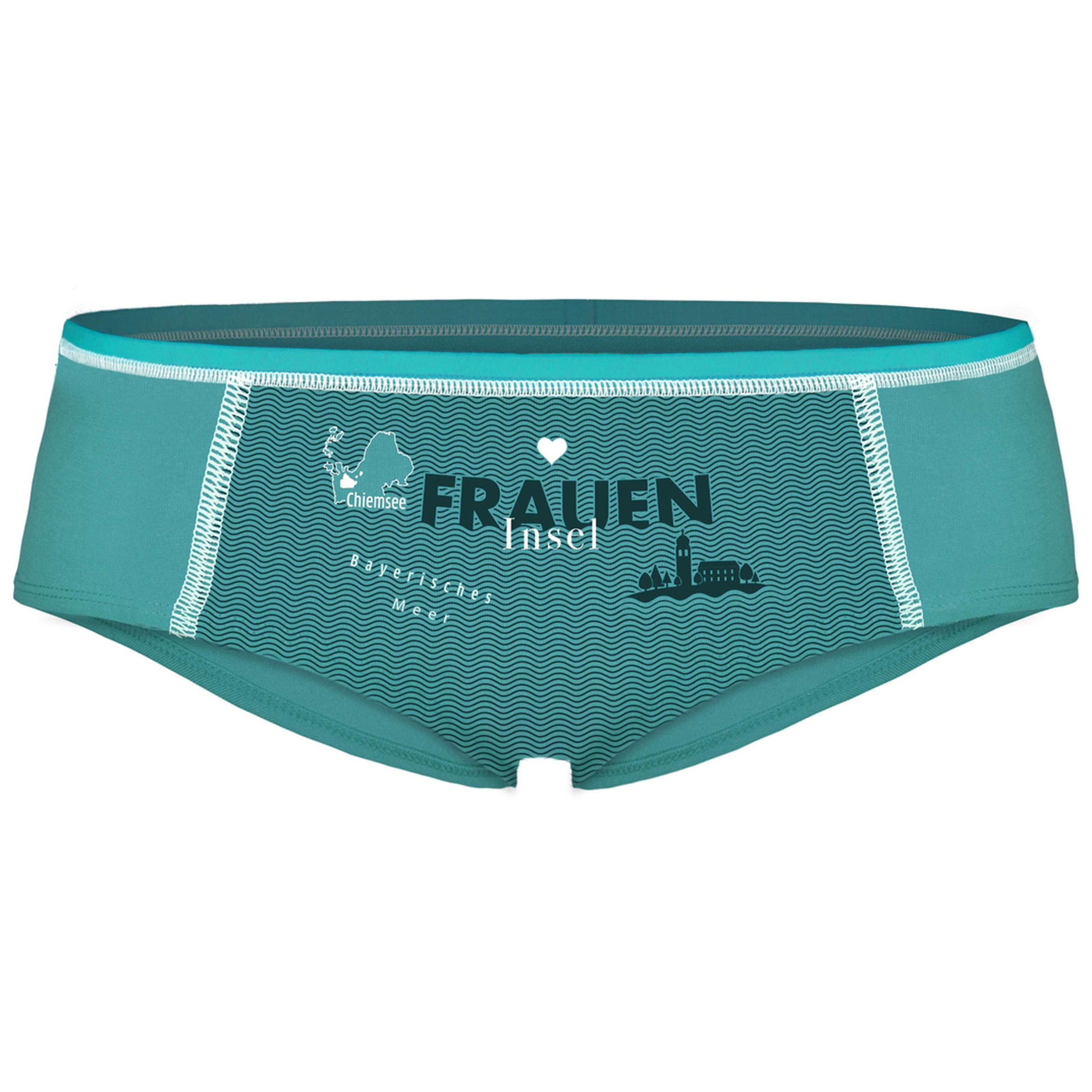 Ein schöner Fleck Erde Fraueninsel Damen Kurze Unterhose tuerkis Größe XS Lifestyle Hautfreundlich