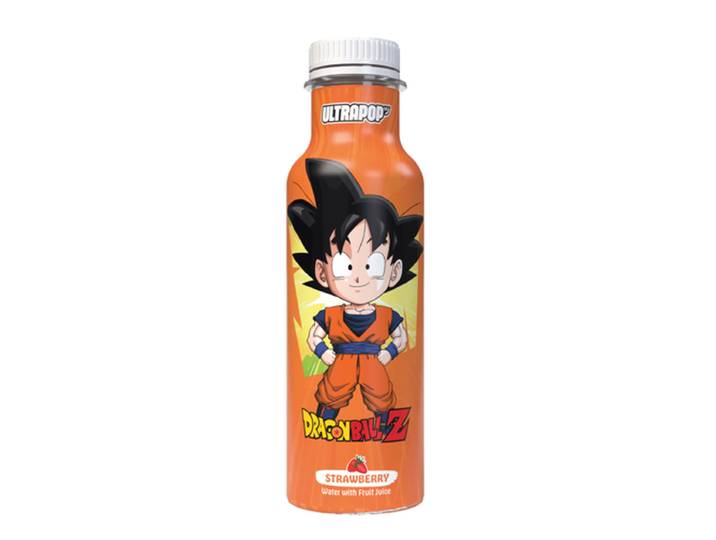 ULTRAPOP Dragon Ball Z Goku Boisson aromatisée jus de fruit saveur fraise - 33 cl