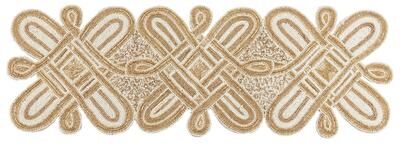Saro Lifestyle "Modern Table Runner With Beaded Design - 13""x36"""