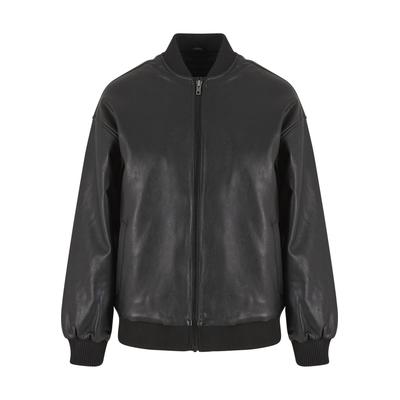 Ledermantel URBAN CLASSICS "Urban Classics Ladies Synthetic Leather Bomber Jacket", Damen, Gr. M, schwarz, 100% Viskose, Mäntel