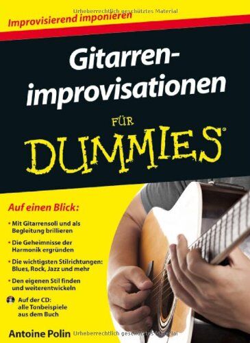 Antoine Polin - Gitarrenimprovisationen für Dummies (Fur Dummies) - Preis vom 16.10.2026 11:41:07 h