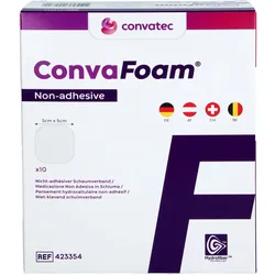 Convafoam Nicht-Adhäsiv Schaumverband 5x5 cm 10 ST
