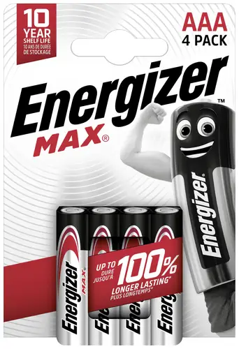 Energizer Max Micro (AAA)-Batterie Alkali-Mangan 1.5V 4St.