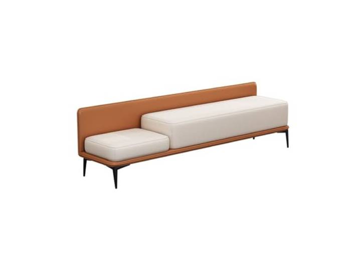 CHICKEN Tritthocker Ende der Bettbank, Fußteil, Einstiegsbank, Aufbewahrungsbank, Fußhocker, Bank, Lederbank Schlafzimmerbank(Orange,120 * 40 * 52cm)