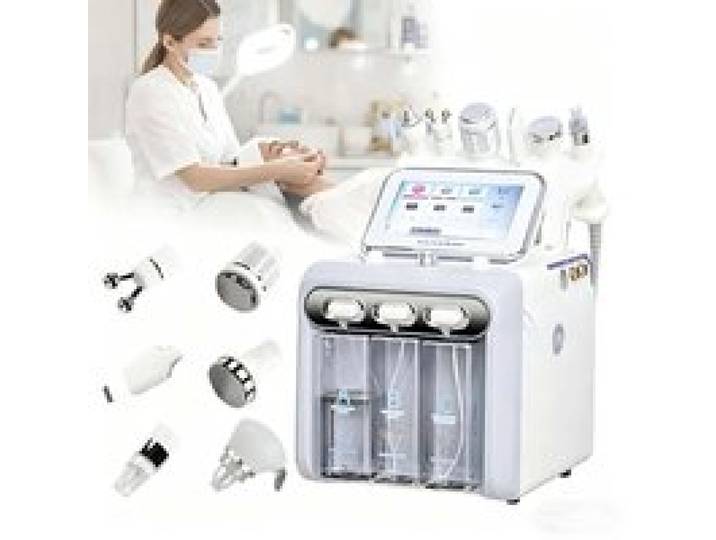 Appareil de beauté hydrogène et oxygène 6 en 1–Nettoyeur de pores comédons hydrafacial –Soin hydratant liftant –350 W étanche IPX8
