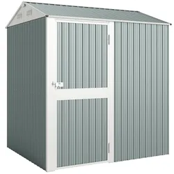 GERÄTEHAUS Abschließbar Hellgrau 209/177/236 cm