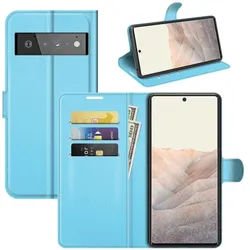 König Design Hülle Handy Schutz für Google Pixel 6 Pro Case Flip Cover Tasche Etuis Bumper (Google Pixel 6 Pro), Smartphone Hülle, Blau