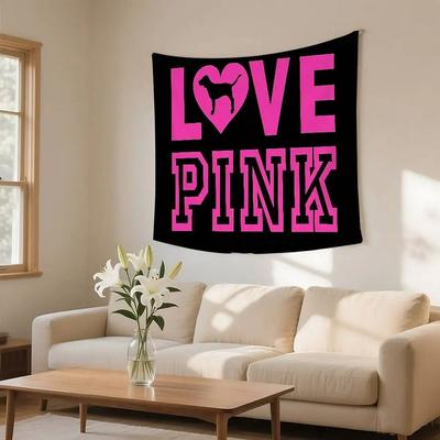 Uplift Essentials "Chic ""LOVE PINK"" Aesthetic Wall Tapestry style 2 28 X 37 In (70 X 95 Cm)"