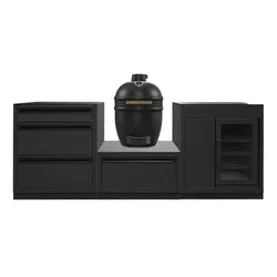 Outdoorchef HEAT Outdoor Küche 3-teilig: EGG 460 H + Caso BBQ Cooler - mit Arbeitsplatte aus Granit