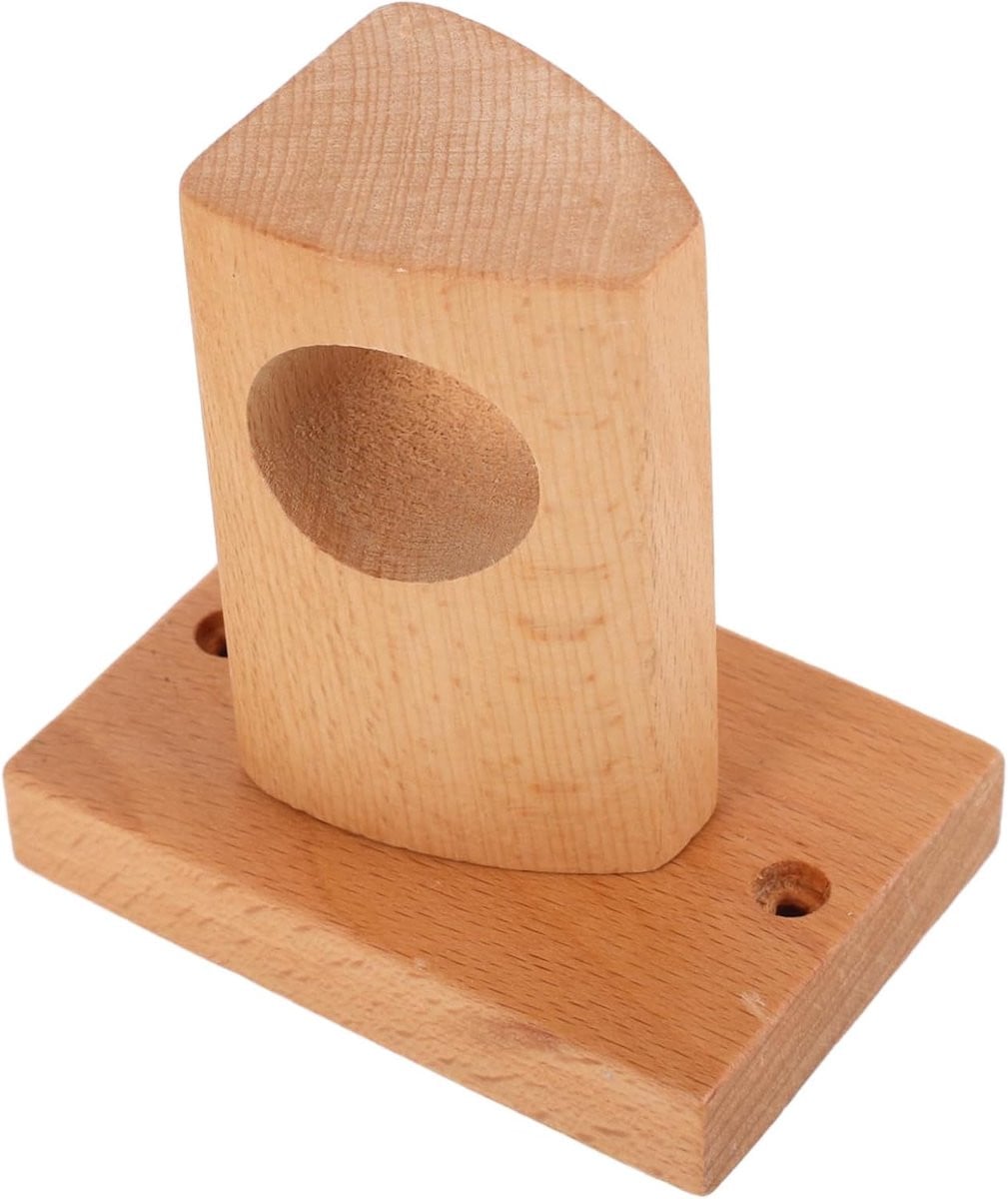 Khaki Gordijnroede Beugel - Stevige Houten Muurbevestiging - 10.8 x 9 x 6 cm