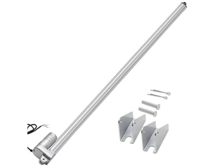 VEVOR Actionneur Linéaire 12 V\, Actionneur à Mouvement Linéaire Course 1016 mm\, Étanchéité IP65\, 3000 N\, 5 mm/s\, avec Support de Montage\, pour Ouvre-portes\, Trackers Solaires\, Machines Industrielles