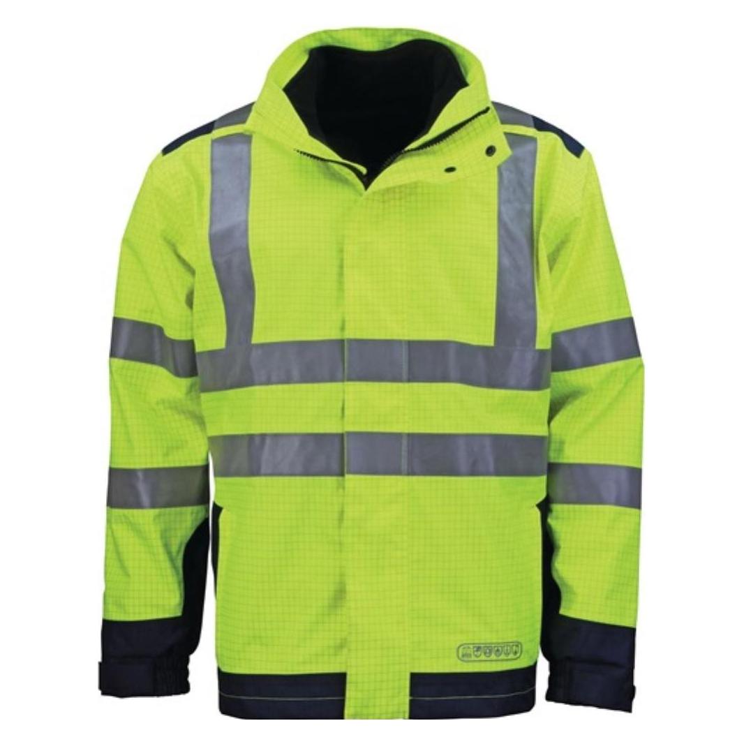 Asatex Wetter-, Flamm- und Warnschutzjacke Grösse XXL gelb/blau (XXL) (3850G/XXL)