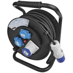 ProPlus 373846DE Kabeltrommel CEE 25 Meter Kabel 2x Schuko + 1xCEE