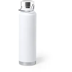Isolierflasche 0,65 l, Weiß – Edelstahl