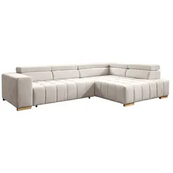 Exxpo by Gala Ecksofa mit Funktion Elias Stoff Pearl