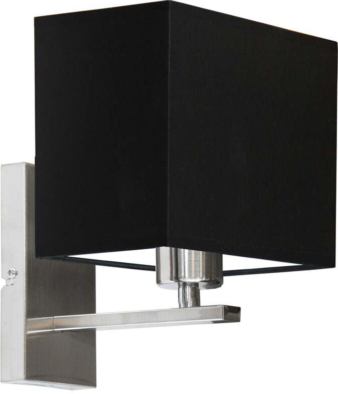 17 Stories Asavira Steel Armed Sconce Brushed Steel/Black