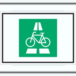 HB-Druck Radschnellweg Symbol Aufkleber A9 (37x52mm)