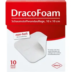 DRACOFOAM Schaumstoff Wundauflage 10x10 cm 10 St