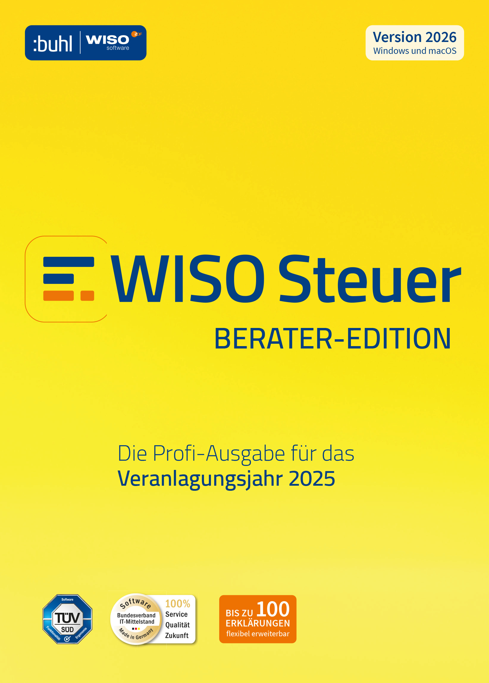 Buhl Data WISO Steuer 2026 Berater | Download & Produktschlüssel