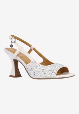 Women's Loredana Slingback Sandal by J. Renee in White (Size 9 M)