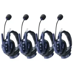SYNCO 4 units Xtalk Master Headset Intercom - Dual Ear