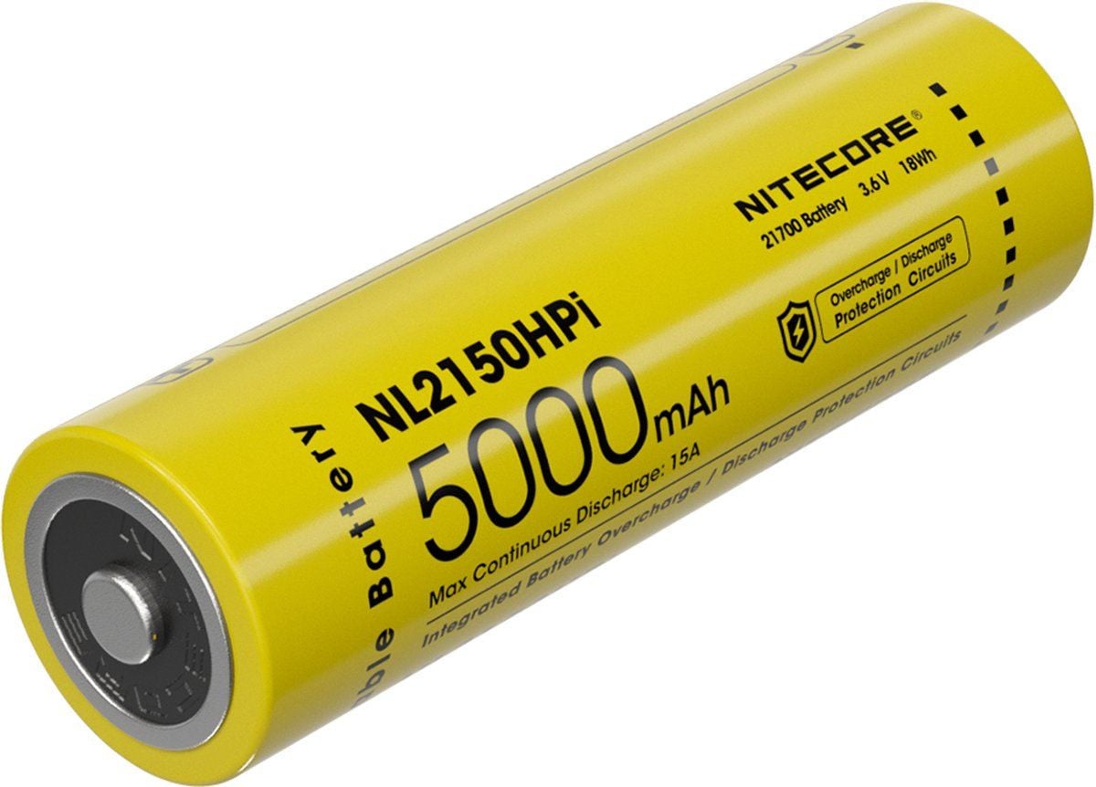 Nitecore NC-21700/50HPI Oplaadbare 21700 Li-Ion batterij 5000mAh - Geel