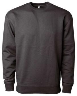 Independent Trading Co. IND3000 Heavyweight Crewneck Fleece T-Shirt in Asphalt size 3XL   Cotton/Polyester Blend