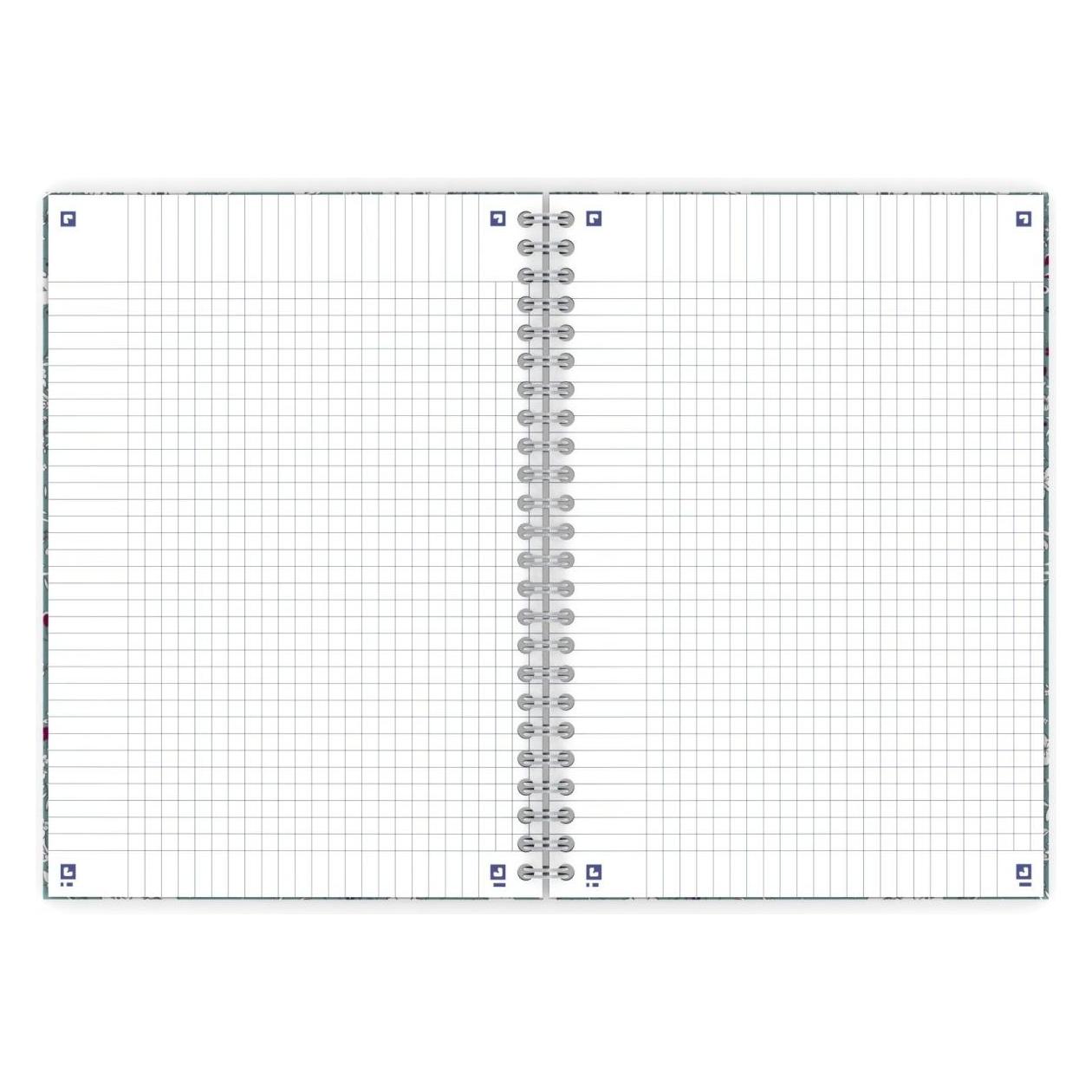 Oxford Notizbuch B5/60K Florales Gitter (5 Stück) (B5, Kariert) (400094955)